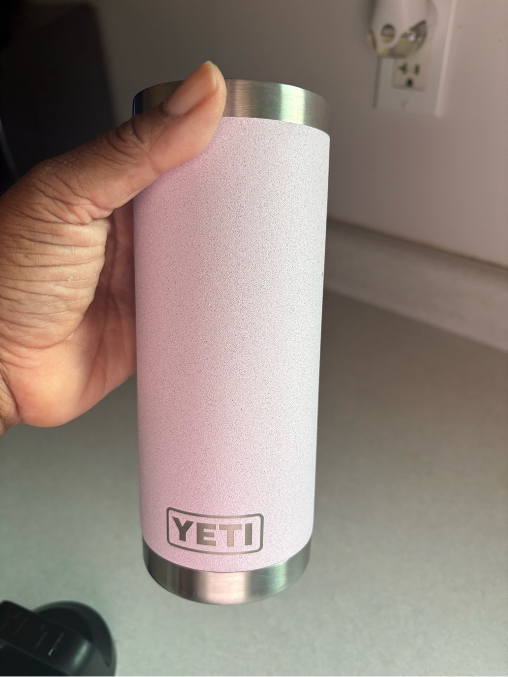 Yeti Stainless Steel Tumbler 16 oz cherry blossom. Small scratch 3rd photo